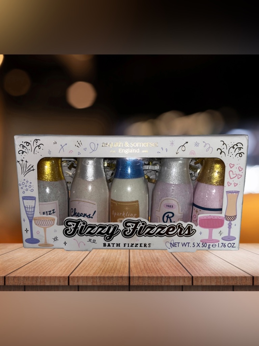 NEW! Asquith & Somerset Fizzy Fizzers champagne bottles Bath Bombs